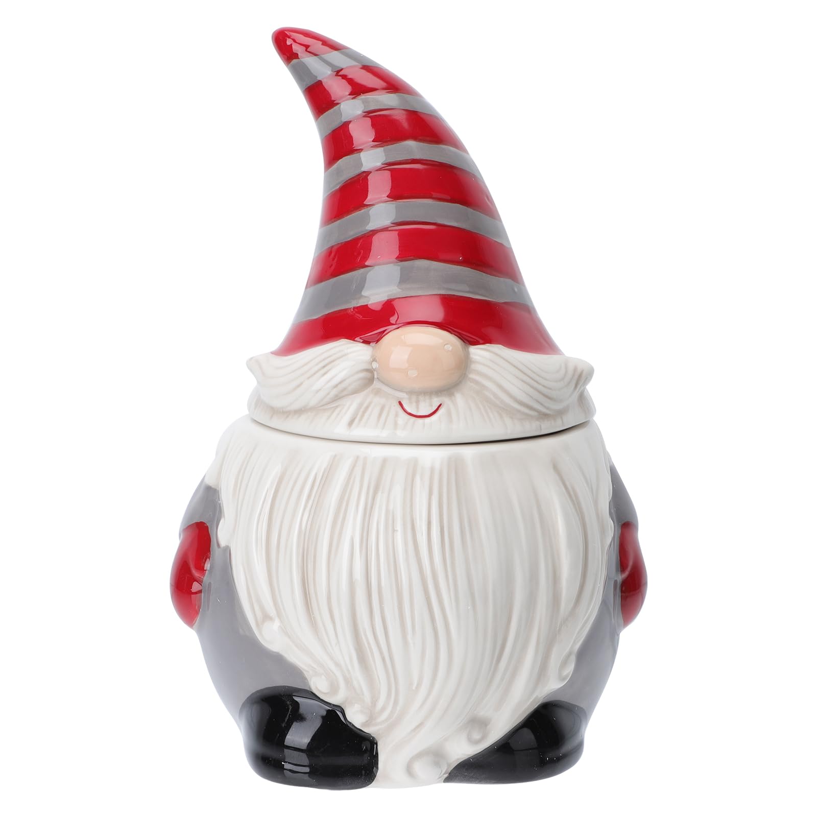 Cabilock Christmas Gnome 11 inch Air Tight Cookie Jar - Xmas Ceramic Candy Dishes,Decorative Container Christmas Cookie Jars Gno