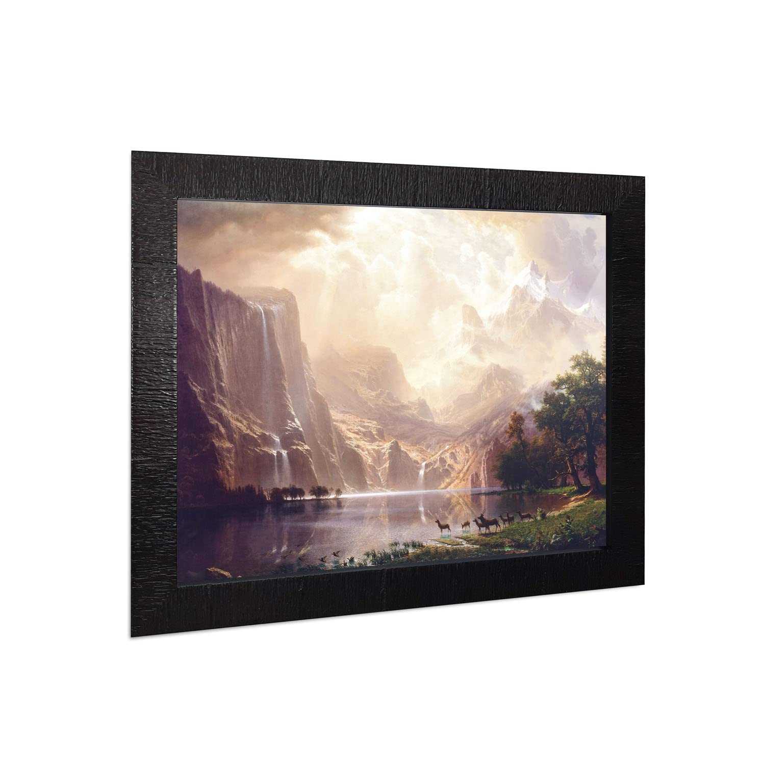 Among The Sierra Nevada Mountains, California, Framed Wall Art By Albert Bierstadt, Mountain Home Decor Scene, 11X14 2400Ch