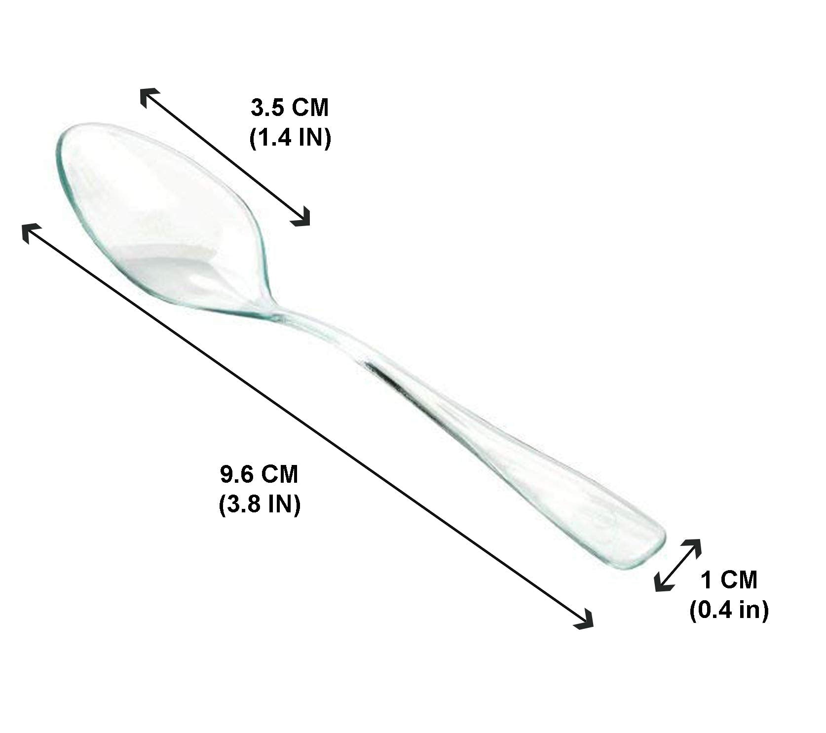 Tasting Mini Spoon - Loreso 100Ct Mini Plastic Clear Spoons For Dessert, Ice Cream, Yogurt & Appetizer - Bpa Free, Reusable 3.8I