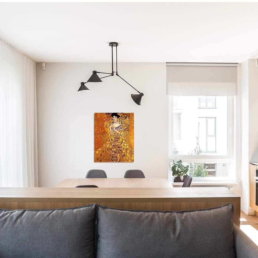 A&T Artwork The Lady In Gold By Gustav Klimt. The World Classic Art Reproductions, Giclee Canvas Prints Wall Art For Home Decor,