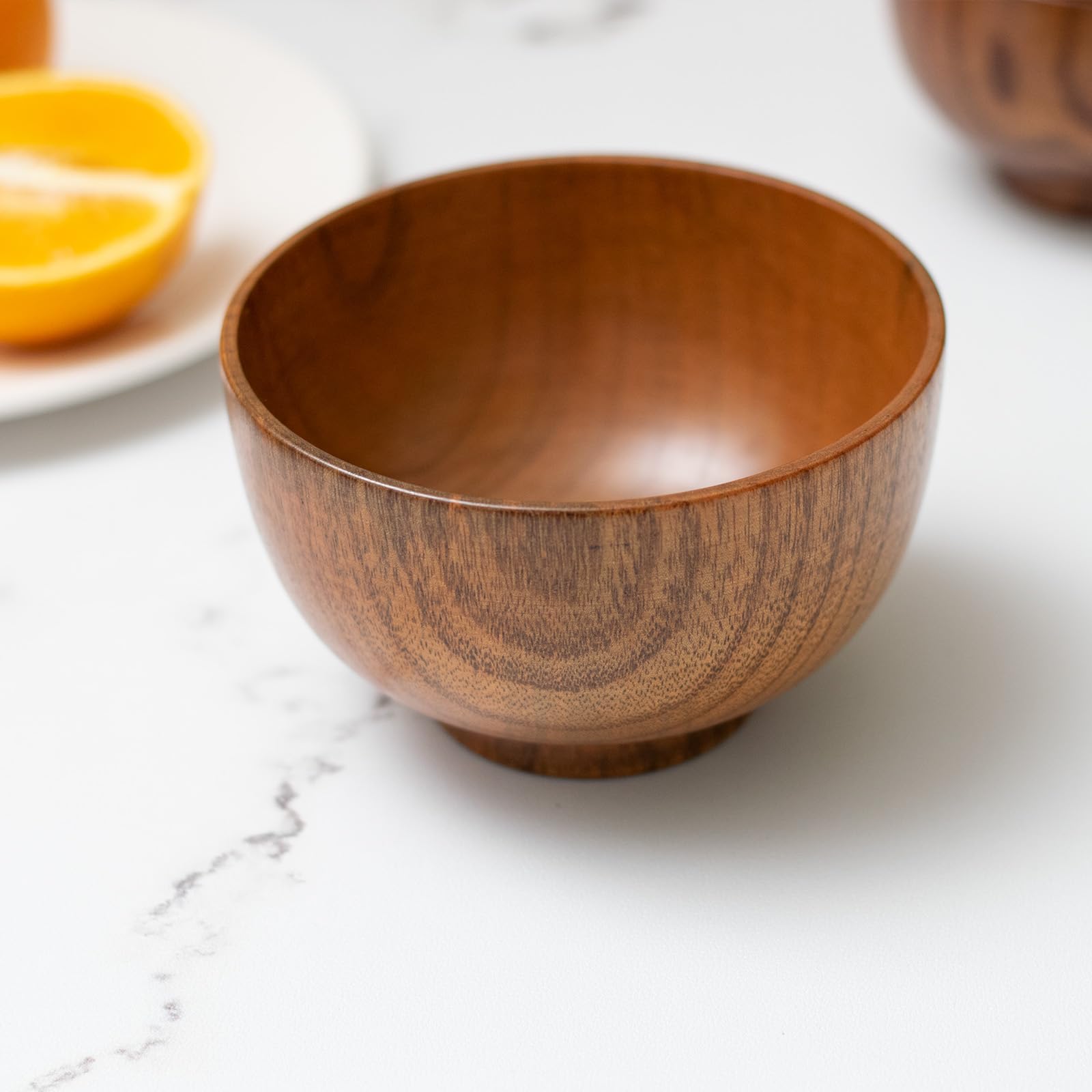 Cospring Handmade Wood Bowl, Mug, For Rice, Soup, Dip, Coffee, Tea, Decoration (1Pc Jujube Bowl, L: 5-1/8 Inch Dia By 3-1/8 Inch