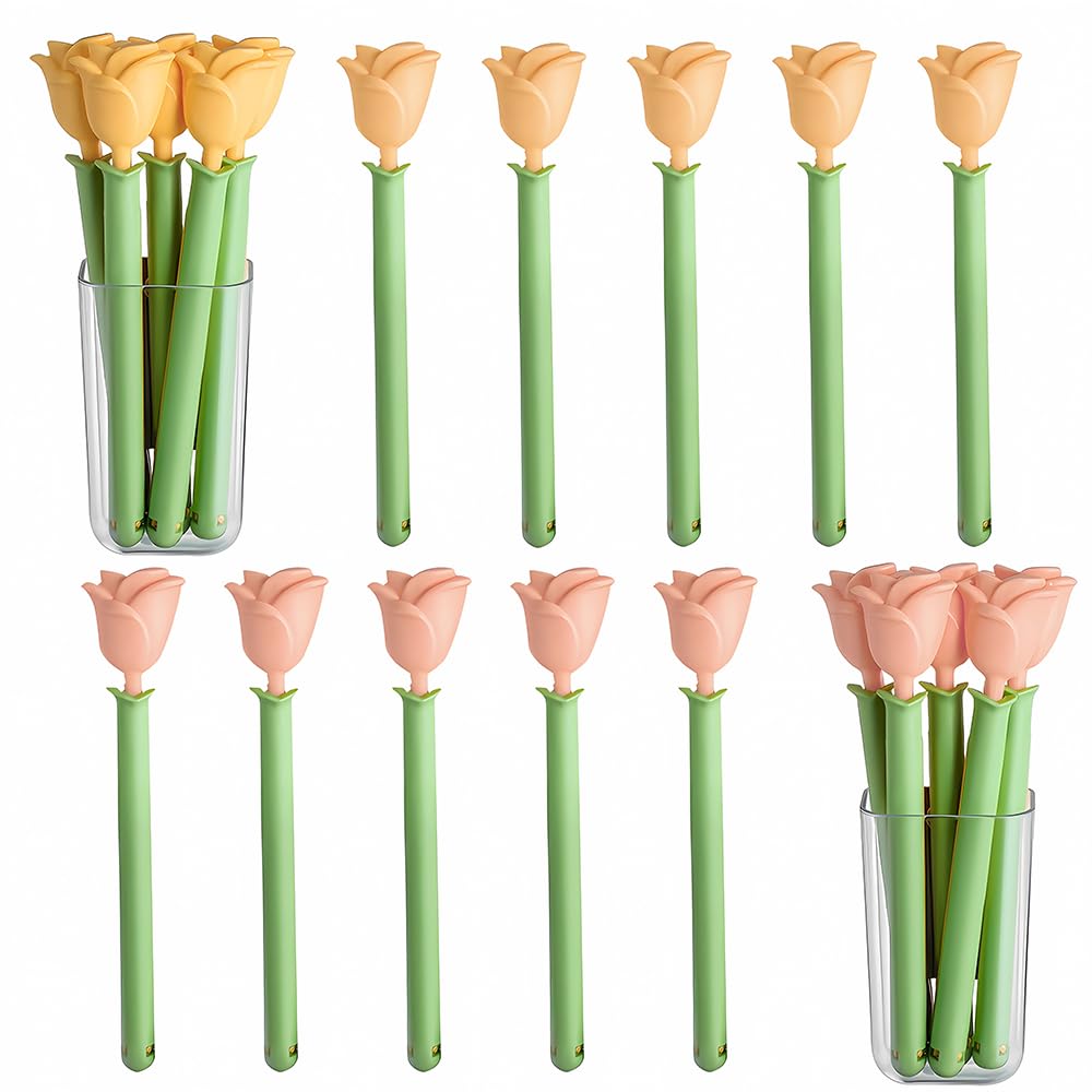 Ouliget Magnetic Refrigerator Sealing Clip,Cute Tulip Shaped Food Packages ClipsChip Clips With Magnet Storage Box Fridge Magnet