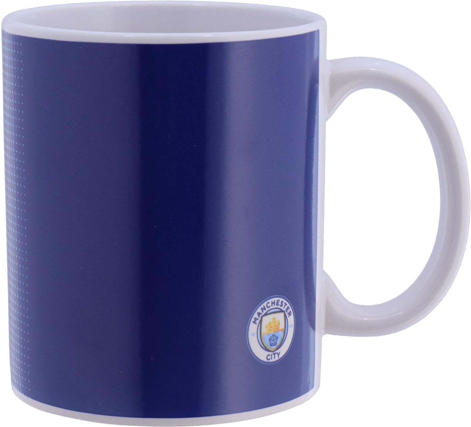 Manchester City F.C. Forever Collectibles (Uk) Ltd Man City Halftone 11Oz Boxed Mug,Sky Blue