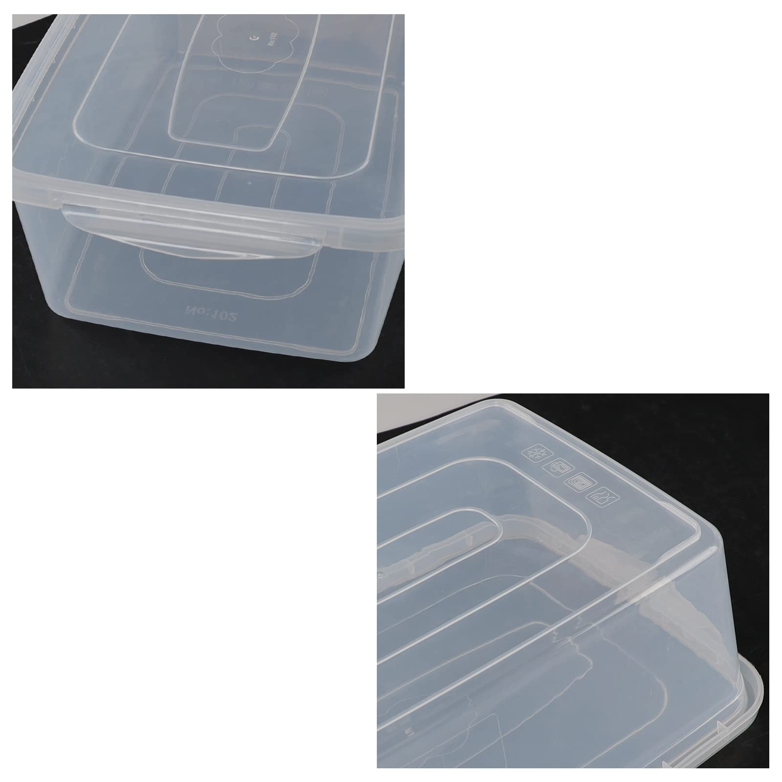Ramddy 4 Packs 14 Quart Clear Latching Box, Plastic Storage Bin With Lid