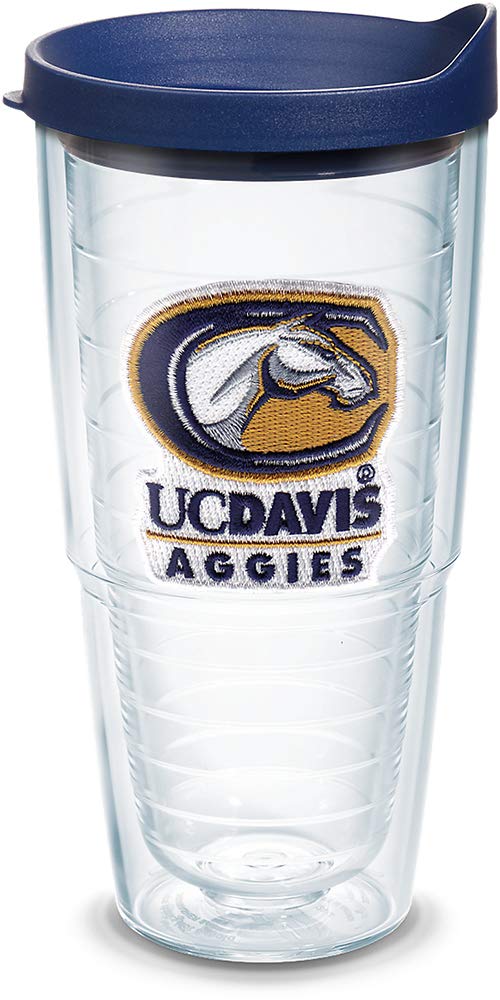 Tervis Made in USA Double Walled University of California UC Davis Aggies Insulated Tumbler Cup Keeps Drinks Cold & Hot, 24oz, P