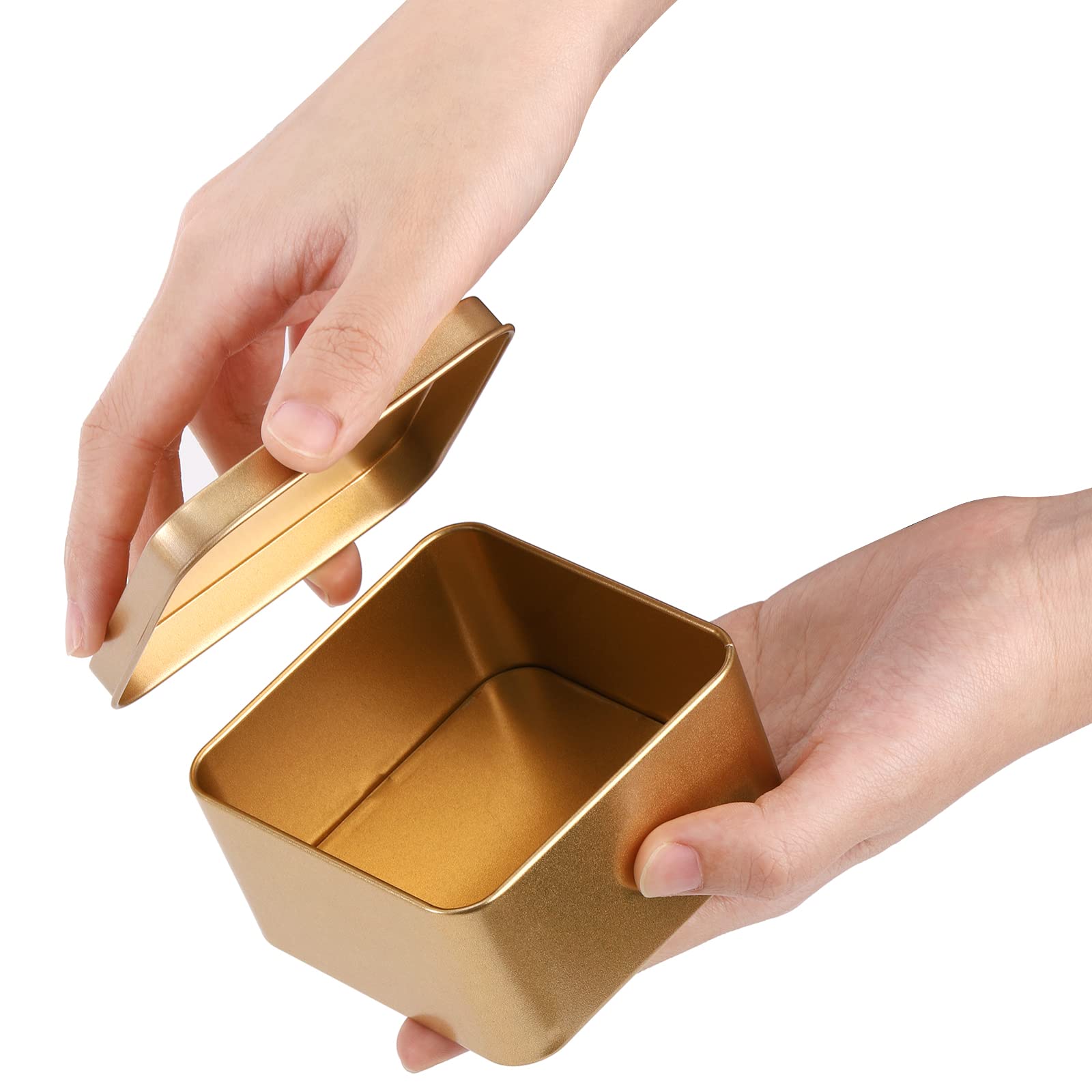 Peohud 20 Pack Tin Boxes With Lids, Empty Metal Tins, Portable Storage Metal Tin Container Organizer For Cookie, Candy, Treats,