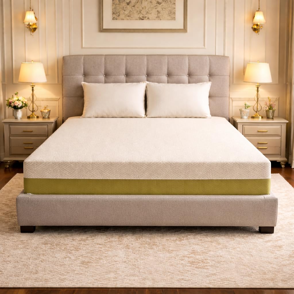 Repose Latexo Natural Latex Mattress | 5 Years Warranty,Queen Size Bed, Medium Firm, HR Foam with Latex, 6 Inch (75x60x6 Inchs)