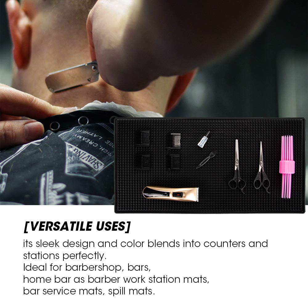 3Pcs Bar Mat - Nonslip Coffee Bar Mat, Flexible Bar Mats For Countertop, Barber Mats For Clippers Bar Mat For Home Bar Restauran