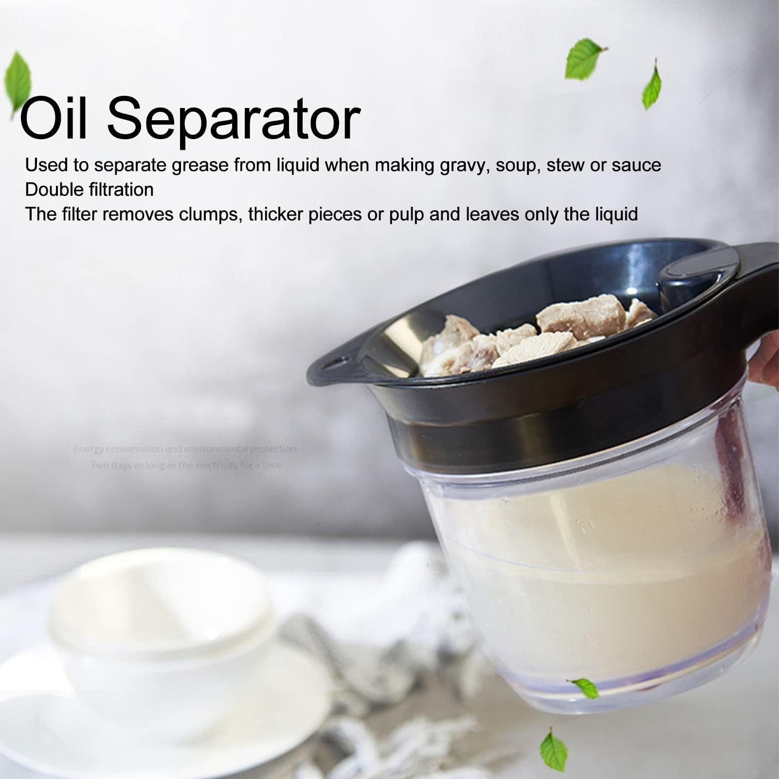 Fat Separator With Bottom Release, Gravy Grease Separator With Oil Strainer And Scale Grease Separator Oil Gravy Separator Soup