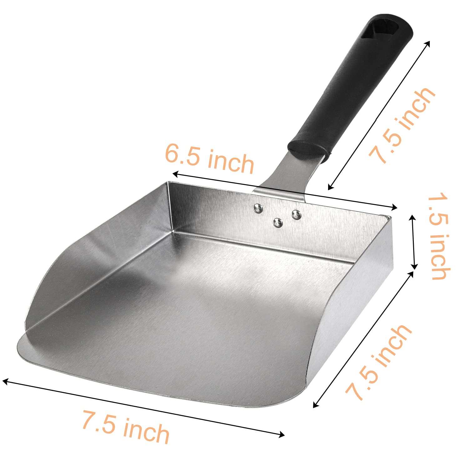 Yarlung 2 Pack Large Smash Burger Spatula, Stainless Steel Griddle Food Mover Bbq Grill Food Shovel Scraper Scoop For Fried Food