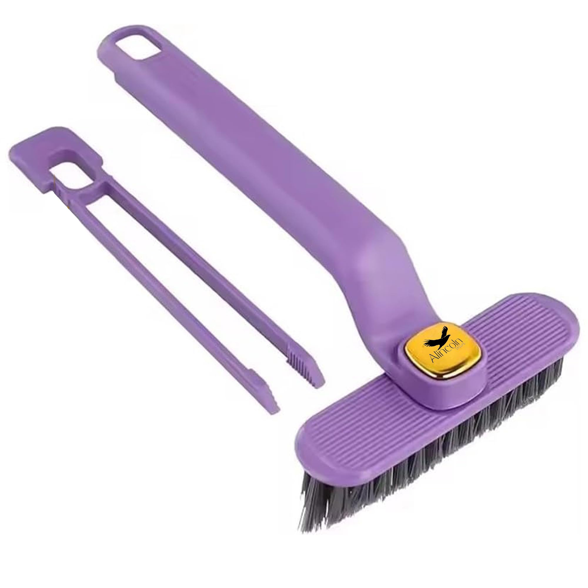 Alincoln 360 Rotating Multifunctional Toilet Cleaning Brush | Durable Hard Bristles Bathroom Cleaning Brush | Compact, Efficient
