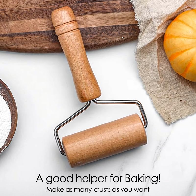 Chazcool Pizza Rolling Pin, Small Rolling Pin, Non-Stick Wooden Dough Roller For Pastry Tortilla Pizza Cookie Dumpling(Type 1)