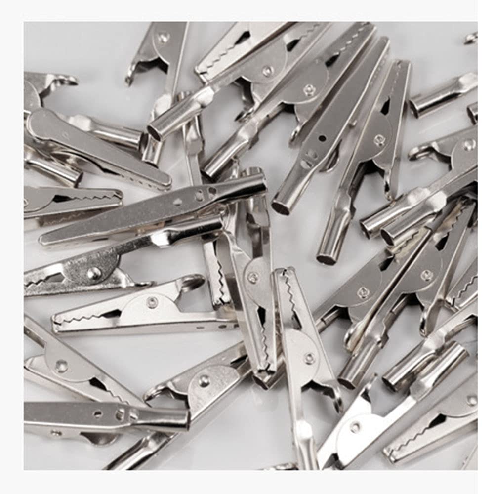 Zyamy 4Pcs Dental Bib Clips Metal Napkin Clip Chain Keep Your Napkin Securely Placed While Dining, Silver