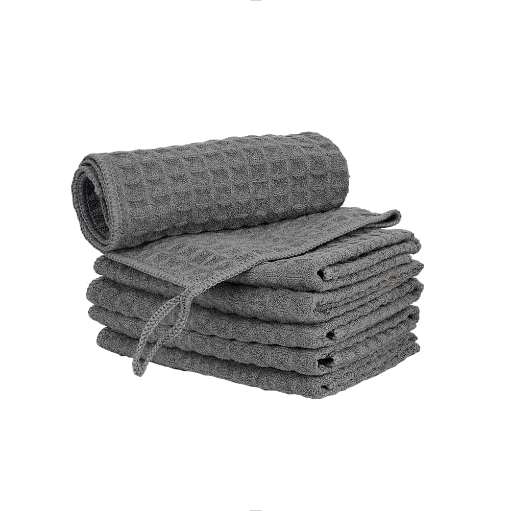 Watchget Barista Micro Cloth 6 Pack, Microfiber Barista Cleaning Towels Microfiber Waffle Weave Kitchen Dish Cloth Coffee Bar To