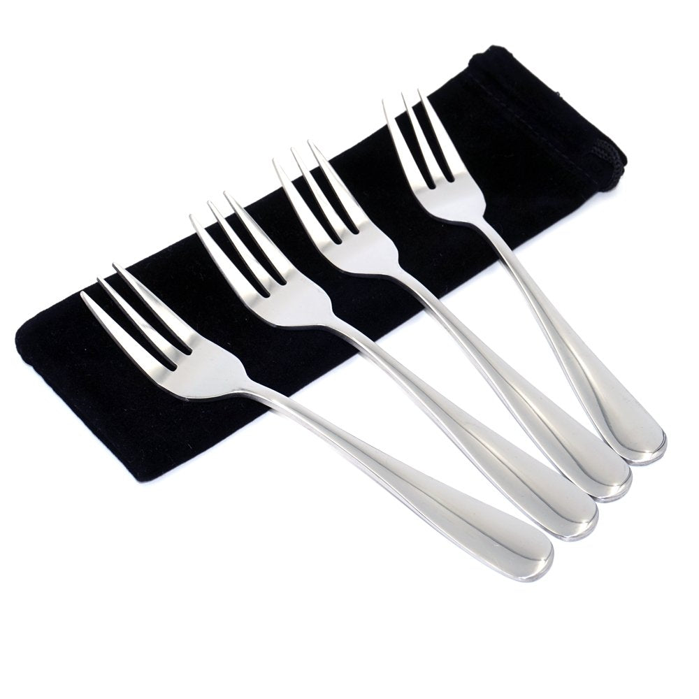Stainless Steel Forks, Salad Forks, Dessert Forks, Appetizer Forks (4Pcs)