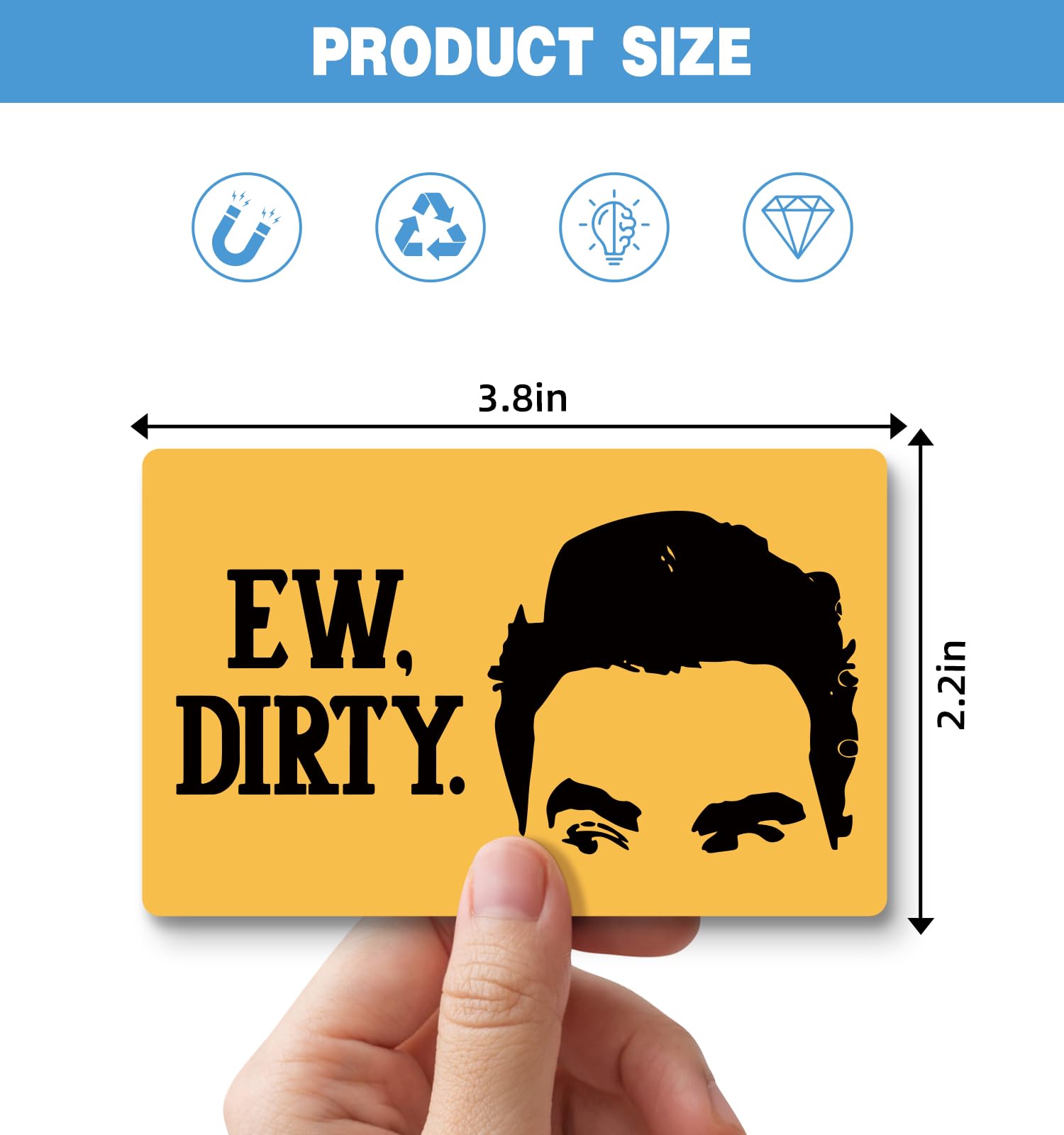 Funny David Clean Dirty Dishwasher Magnet Sign, Novelty Friends TV Show Gifts, Double Sided Clean Dirty Magnet for Dishwasher
