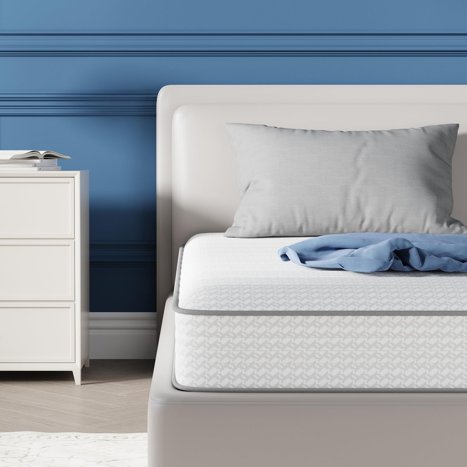 Avenco Full Size Mattress 6 Inch in a Box, Medium Plush Full Mattresses with Spring Smarts Coil Hybrid Colchones for Pressure Re