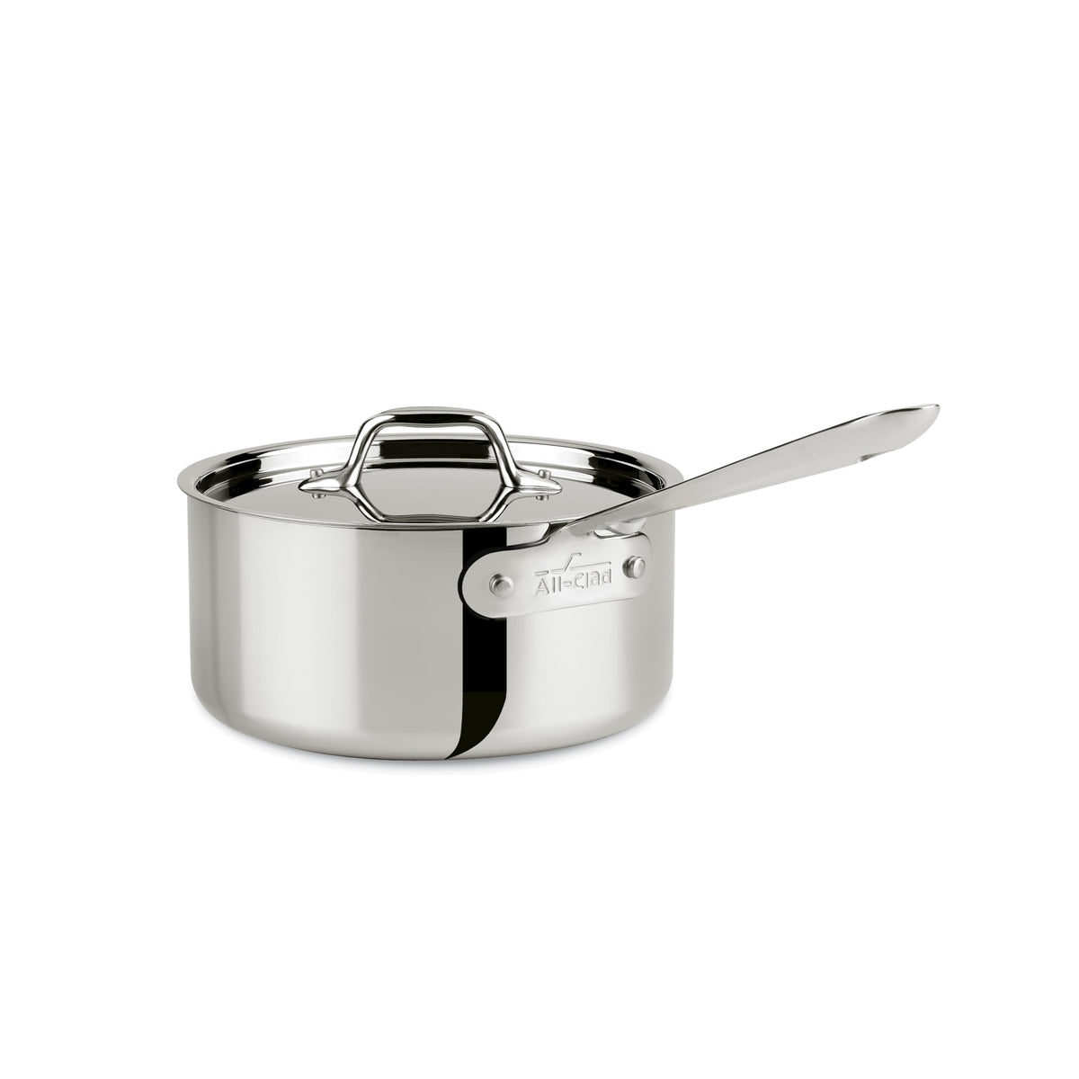 All-Clad D3 3-Ply Stainless Steel Sauce Pan With Lid 3 Quart, Induction, Oven Broiler Safe 600F, Multipurpose, Compatible W/ All