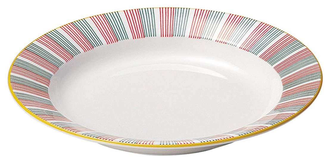 ????(Koyotoki) Rigatoni 13147010 1/2 inch (25.5 cm) Pasta Bowl [D-25.5 H-4 cm