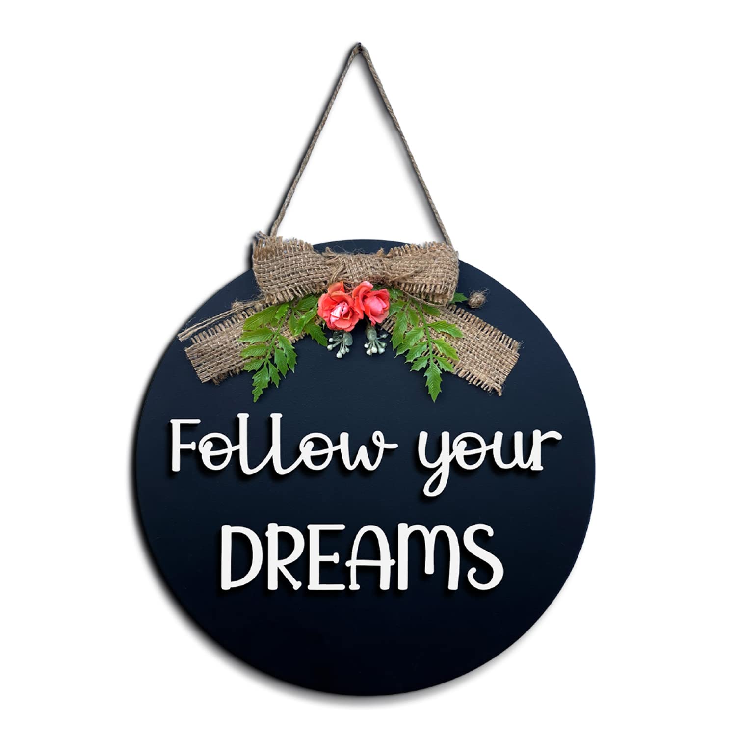 Follow Your Dreams Wall Hanging Home Decor Wall Hanging Frame Board For Kitchen, Living Room, Study Room, Office, Cafe, Restaura