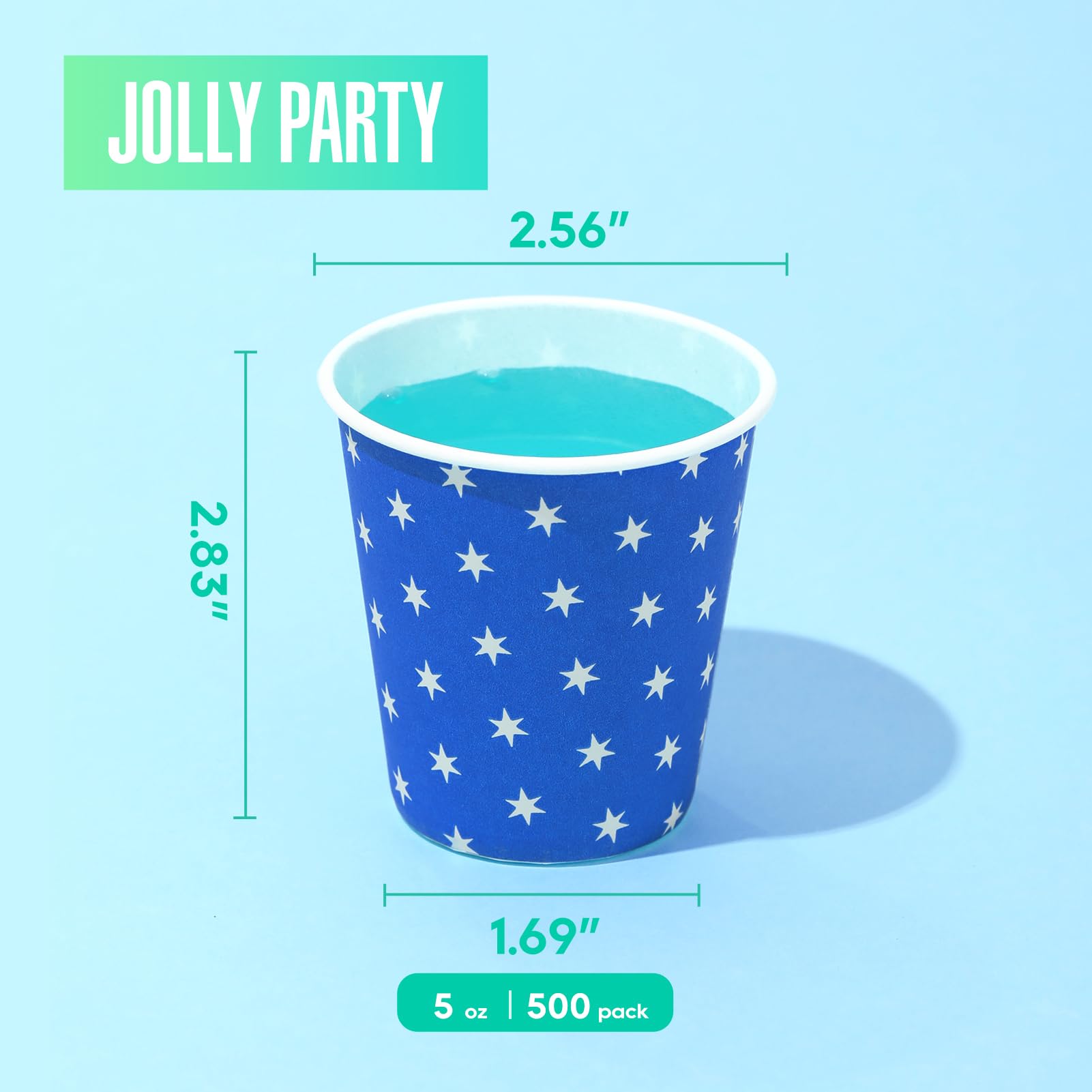 500 Pack 5Oz Paper Cups, Multicolor Paper Disposable Cups, Small Mouthwash Cups, Cold Beverage Drinking Cup For Party,Travel And
