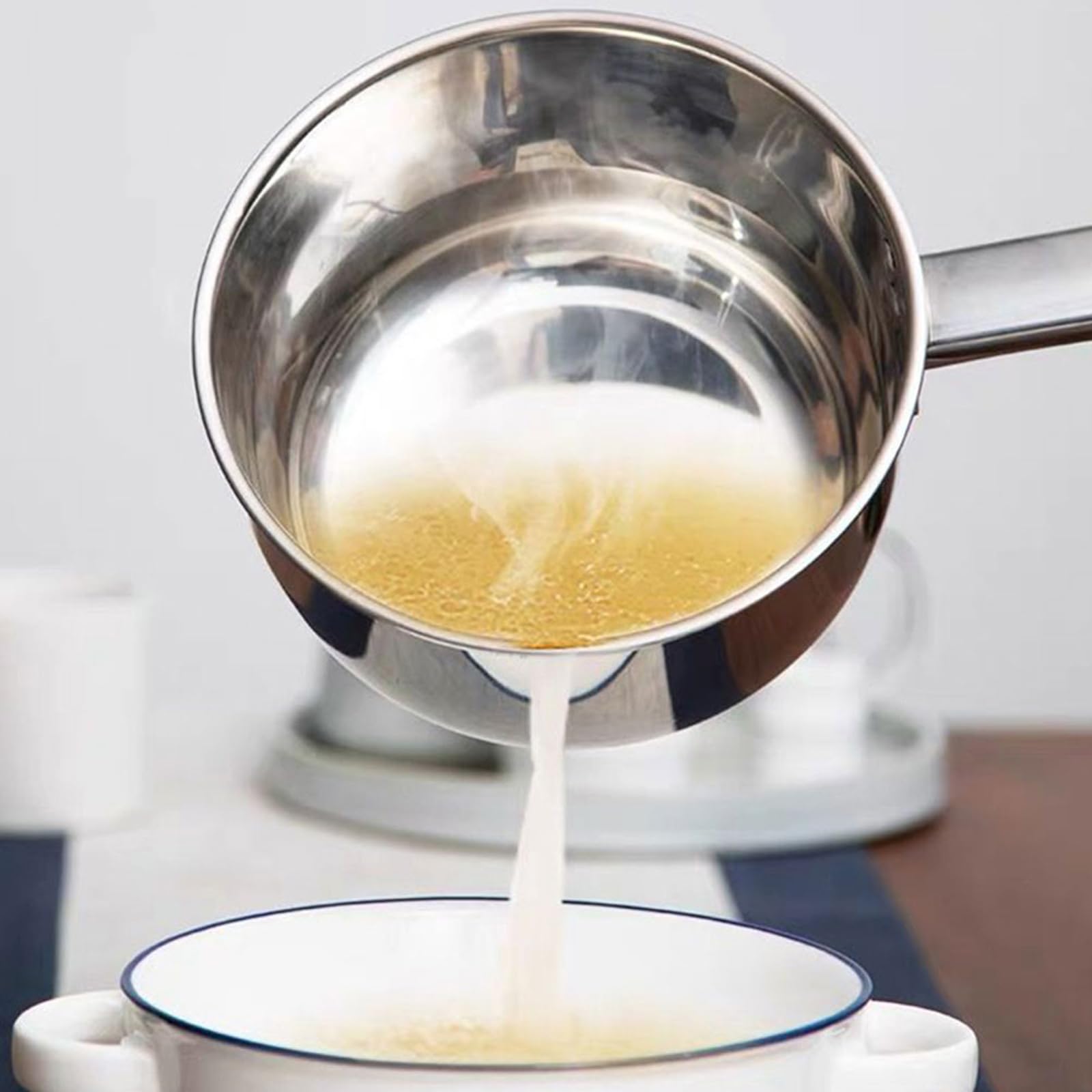 Kichvoe Stainless Steel Water Ladle Soup Stew Ladle Big Scoop Canning Ladle Hotel Canteen Ladle Bath Rinse Cup Garden Watering S