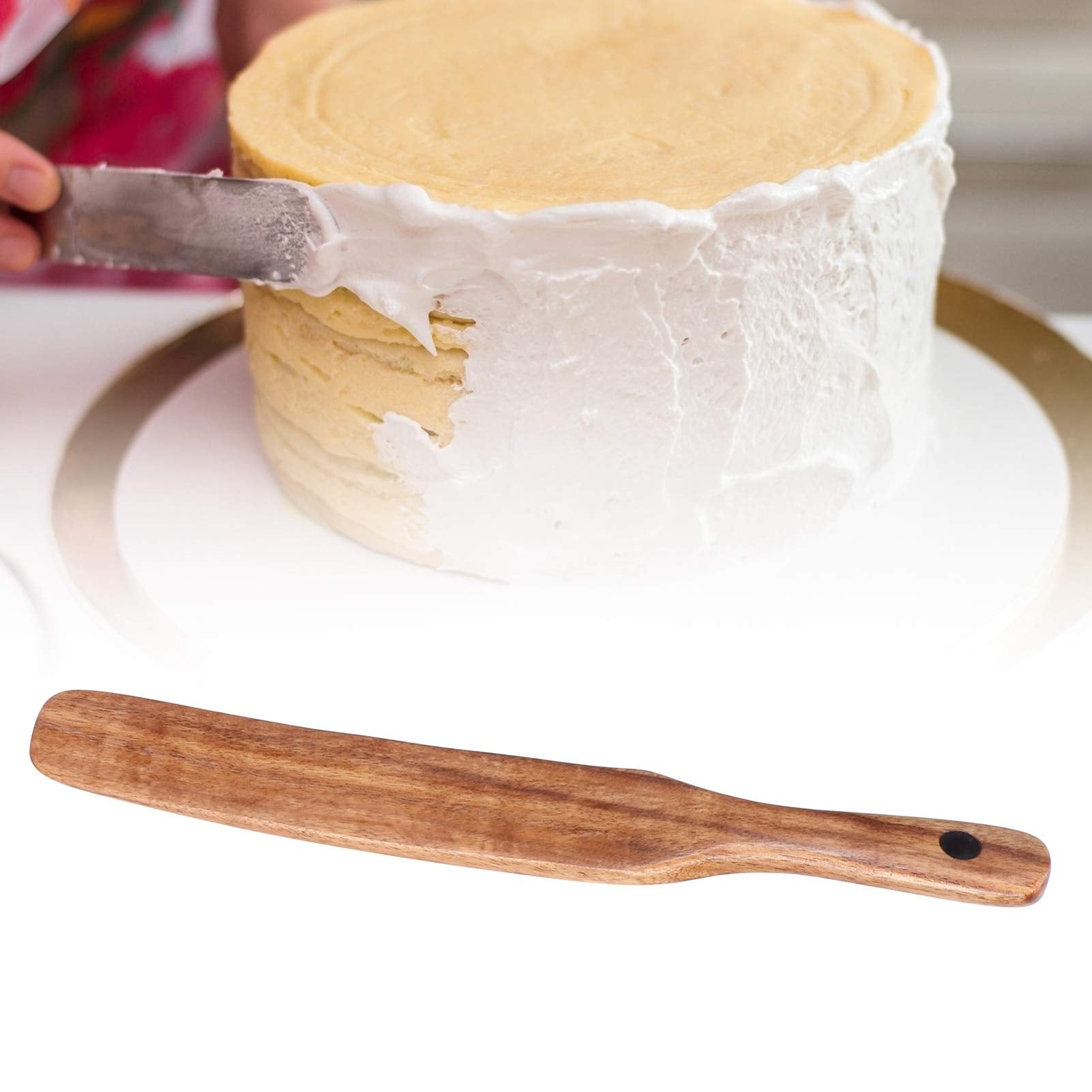 Wooden Spurtle, Cake Cream Spatulas, Non-Stick 10 X 1.5 Inch For Baking Cooking Cake Cream Butter