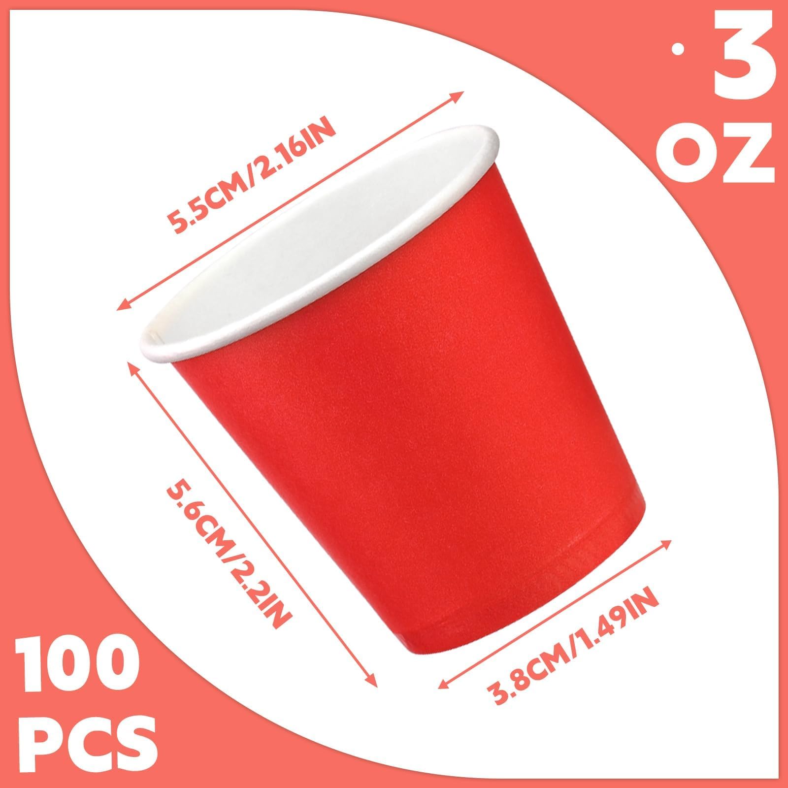 Huaiid 100 Count 3oz Small Paper Cups  Disposable Mini Bathroom Cups  Disposable Mouthwash Cups  Small Disposable Paper Cups  Espresso Cups  Paper Cups for Party Travel Picnic BBQ