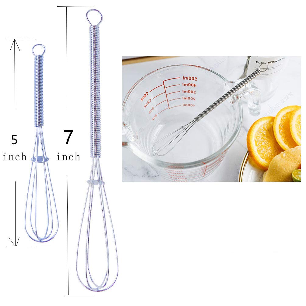 Zyoung Mini Whisks Set Of 2, 5 Inches And 7 Inches