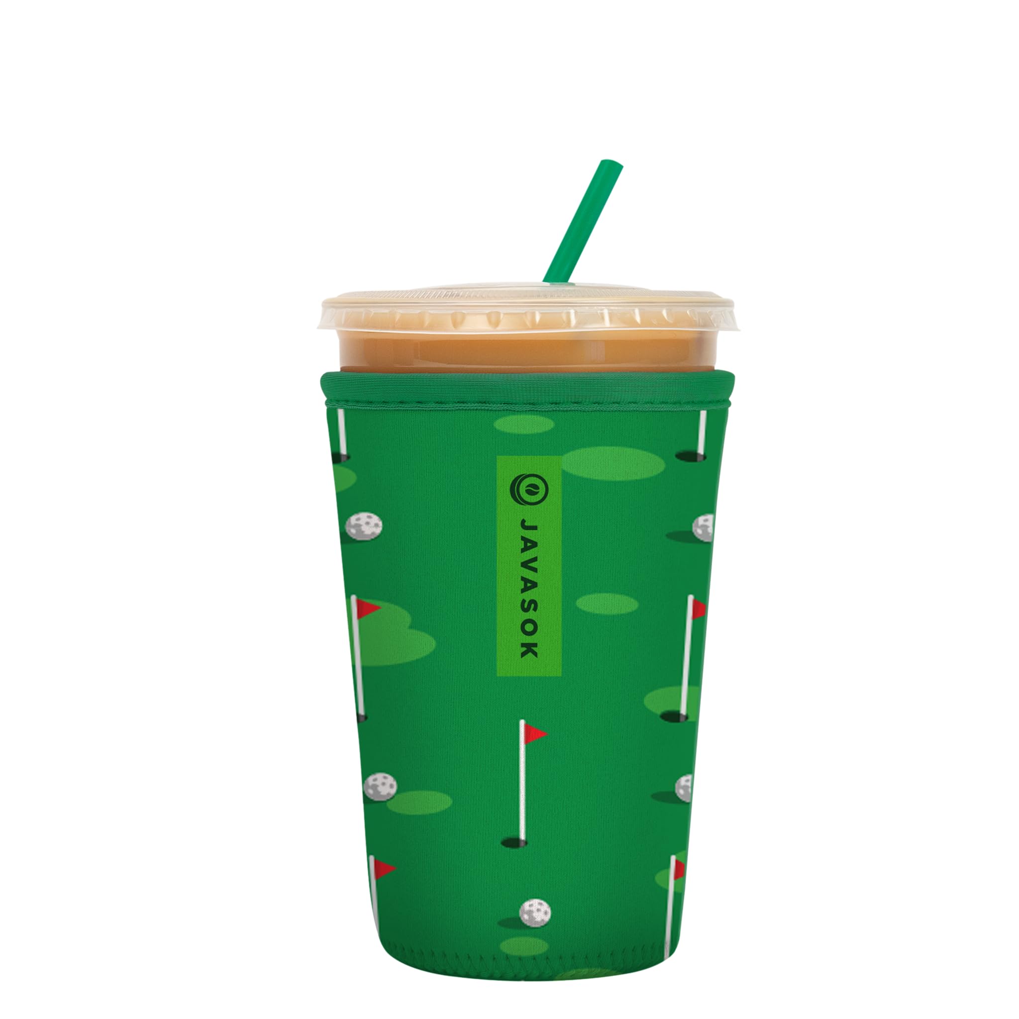 Sok It Java Sok Iced Coffee & Cold Soda Insulated Neoprene Cup Sleeve (Puttin Around, Medium: 22-28oz)