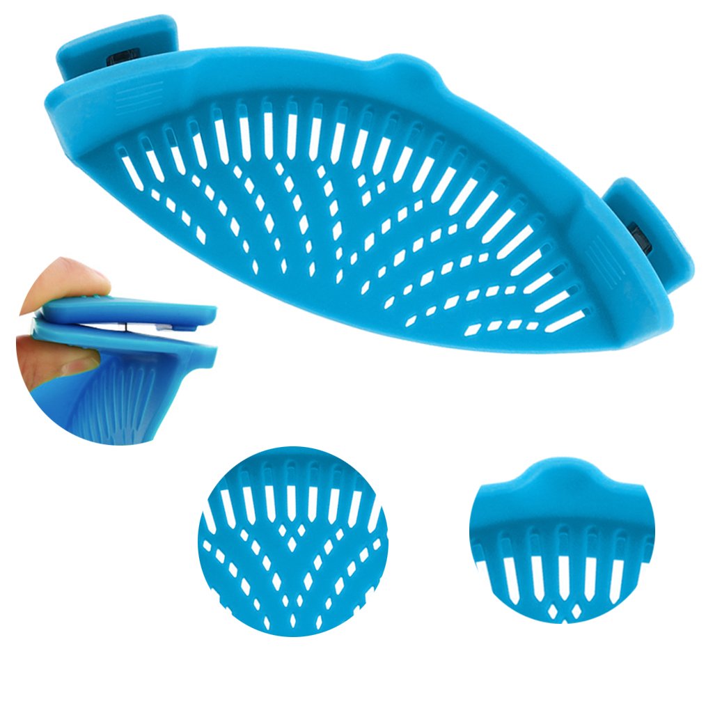 Snap Strainer, Dakuan 2 Packs Of Hands-Free Clip-On Heat Resistant Colander Pour Spout For Pasta Vegetable Noodles Pot Bowl Pan