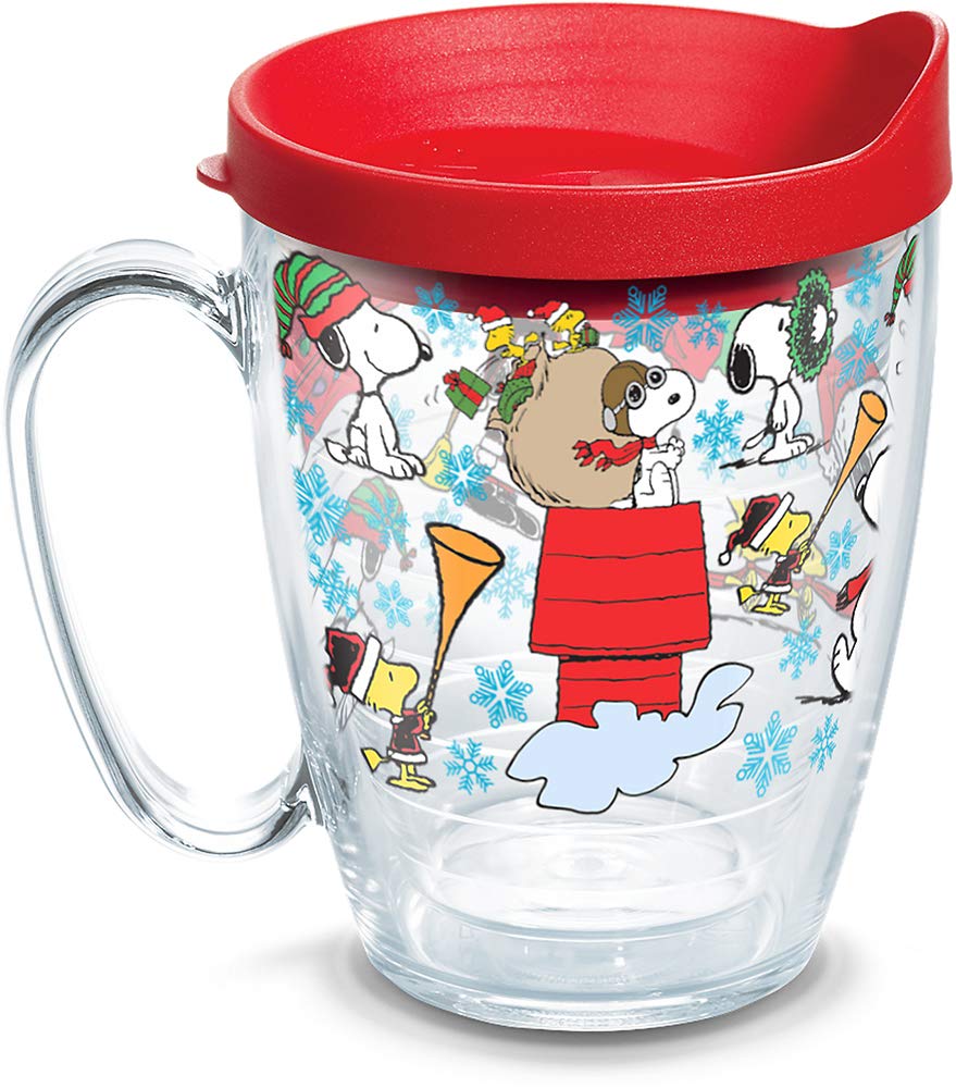 Tervis Peanuts Christmas Collage Made In Usa Double Walled Insulated Tumbler Travel Cup Keeps Drinks Cold & Hot, 16Oz Mug, Class