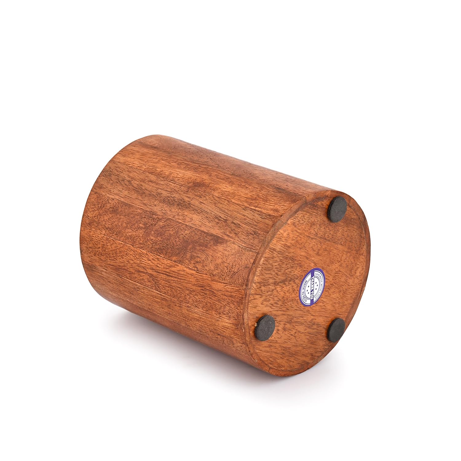 Edhas Natural Mango Wood Cooking Utensil Holder For Countertop, Spoons, Cooking Tools, Etc. (5'' X 5'' X 6'')