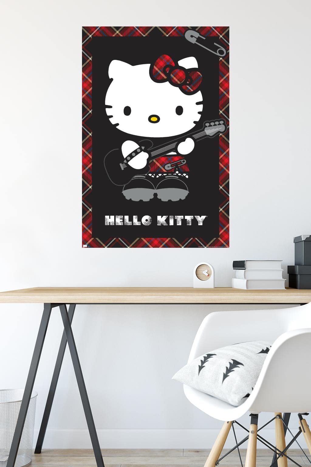 Trends International Hello Kitty: 22 Punk Red Wall Poster, 34L X 22.4W, Unframed Version