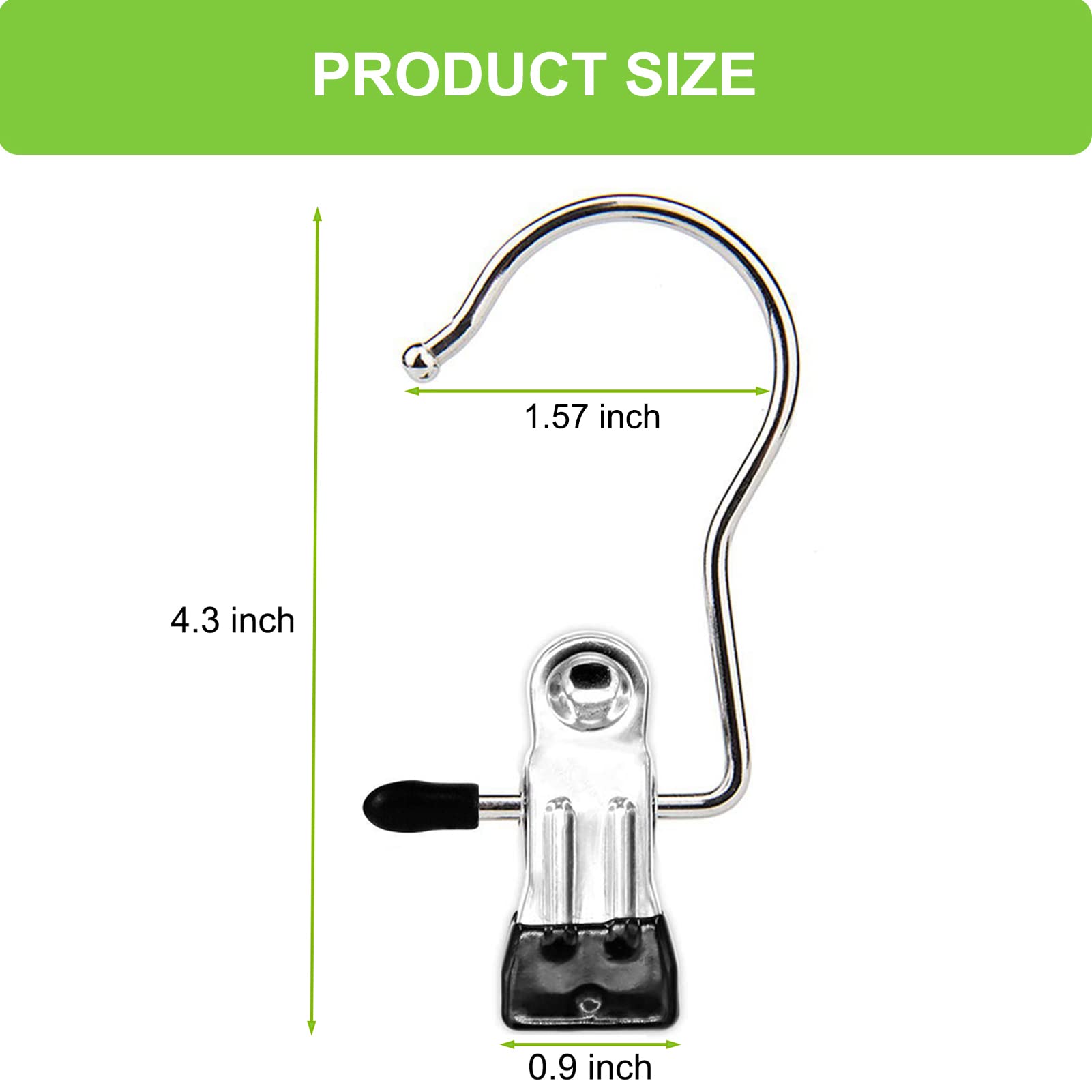 Boot Hangers Clips  16 Pack Laundry Hooks Hanging Clips Clothes Pins Closet Hanger Organizer Clamps Socks Towel Clips Heavy Duty Clothespins Bulk Hanger Clips for Closet Travel Pants Socks Handbags