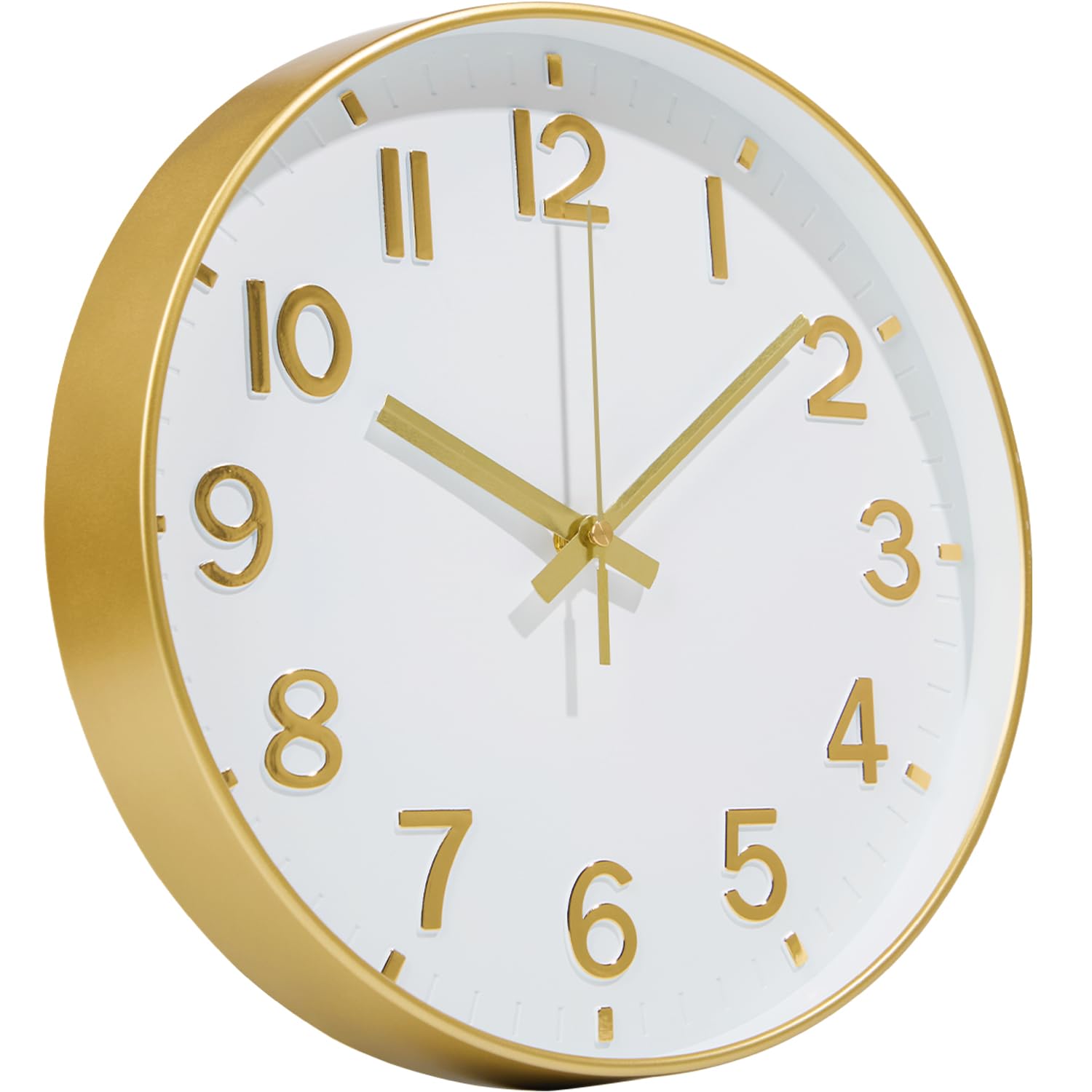 Wall Clock Modern 10 Inch Battery Operated Silent Non Ticking Small Analog Clock