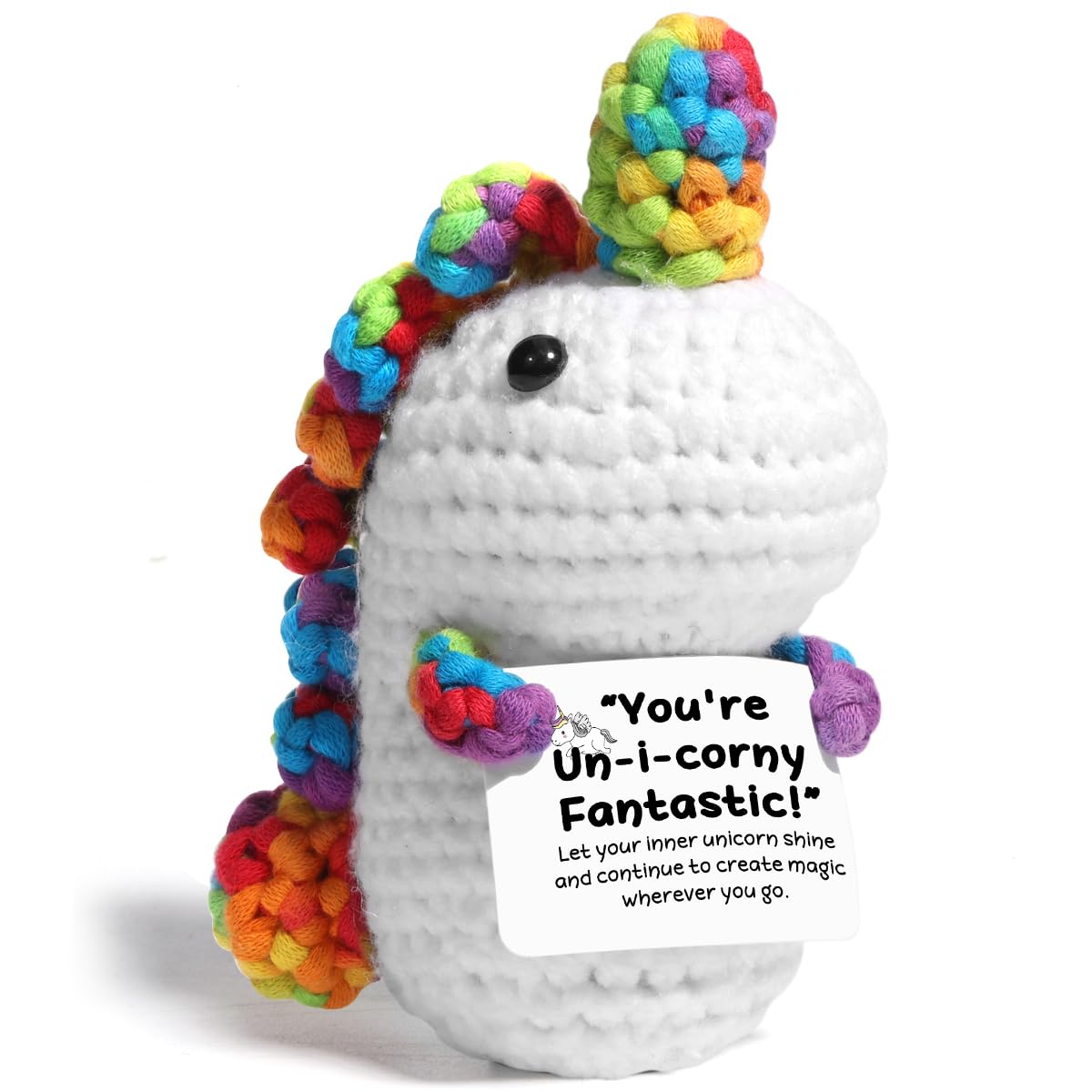 AICase Unicorn Stuff Inspirational Crochet Positive Unicorn Mothers Day Gifts Kawaii Handmade Emotional Support Nuggets Cheer Fu