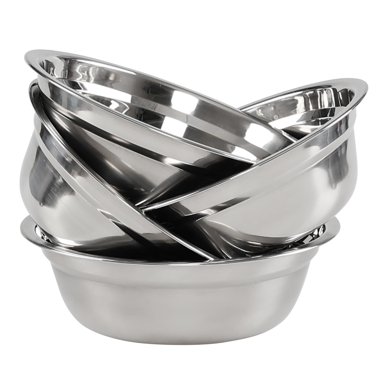 Minekkyes 4-Pack Stainless Steel Mixing Bowls, Metal Nesting Bowls
