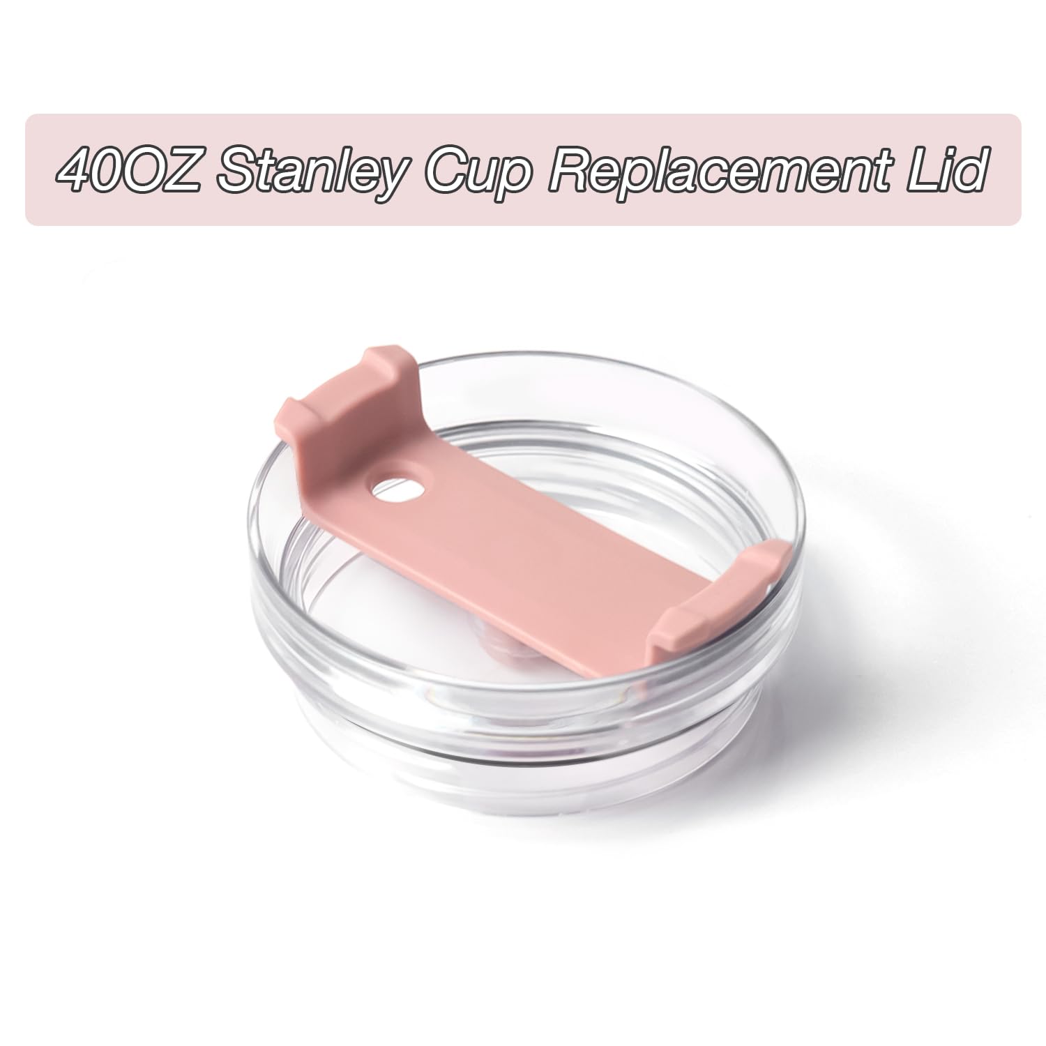 40 Oz Tumbler Lid Compatible For Stanley, Spill Proof Splash Resistant Tumbler Covers Fit For Stanley And More Coffee Mugs 2 Pac