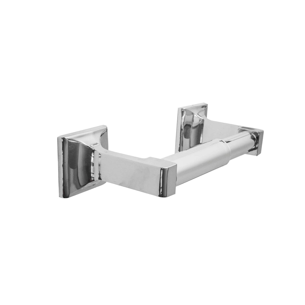 Sento Chrome Toilet Paper Holder Wall Mount, Double Post Tissue Toilet Paper Holder, Easy Installation, Heavy Duty Metal, Polish