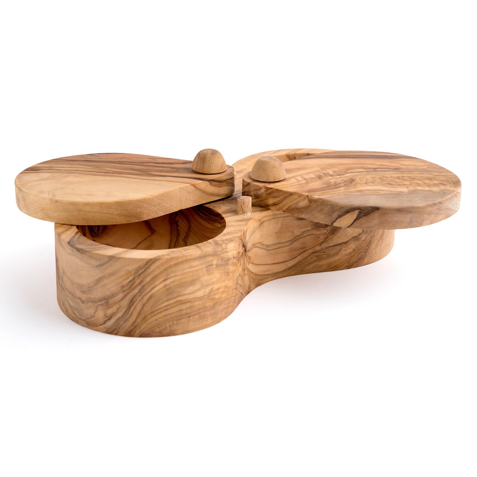 Berard Double Salt Keeper, Olive Wood