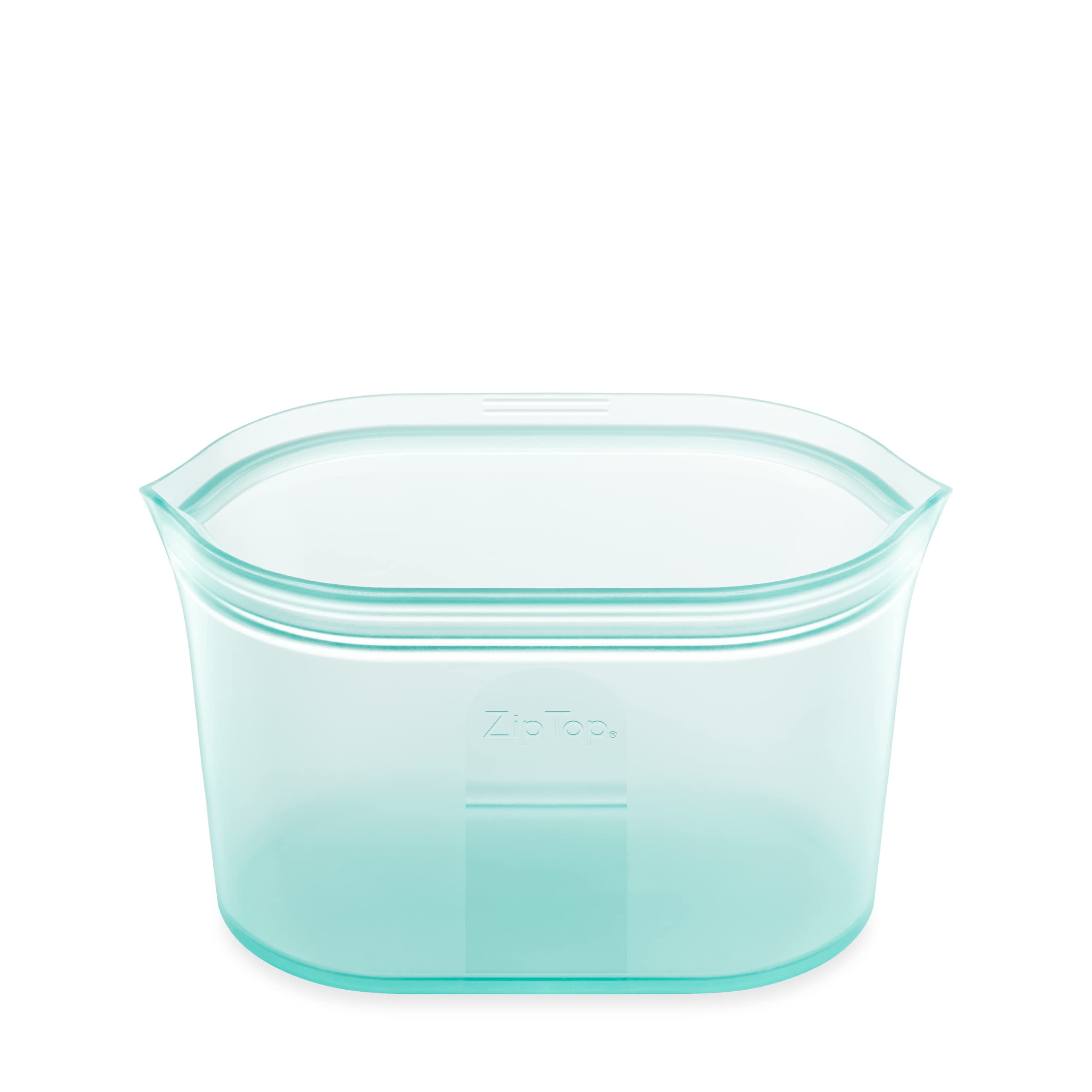 Zip Top Reusable Food Storage Bags | Large Dish [Teal] | Silicone Meal Prep Container | Microwave, Dishwasher And Freezer Safe |