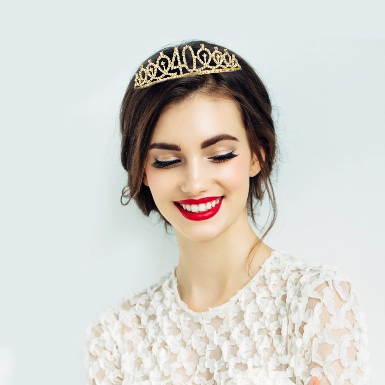 40Th Birthday Sash And Tiara For Women Gold Crown ''40 And Fabulous'' Sash & Crown Set 40Th Birthday Gifts For Women 40Th Birthd
