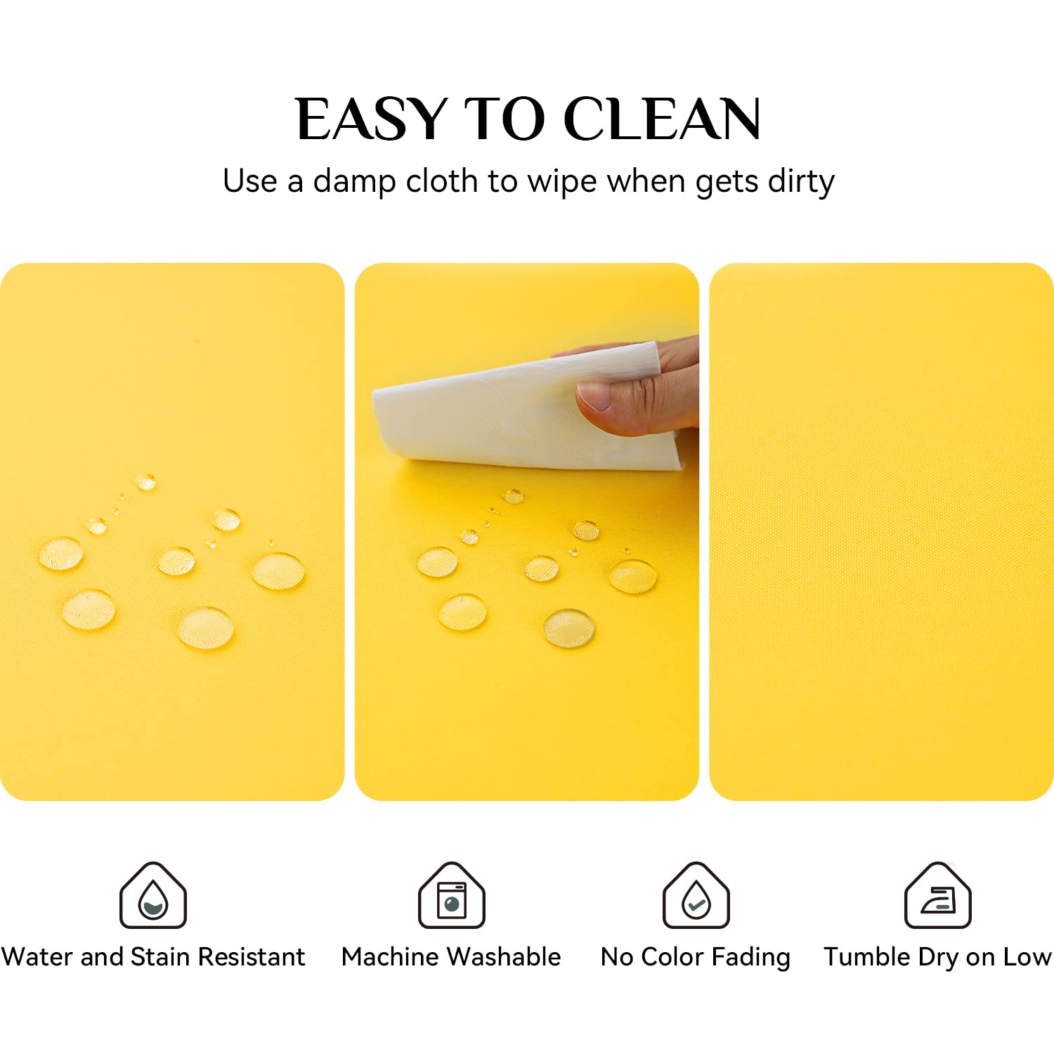 Softalker Round Tablecloth Waterproof  Stain Resistant Table Cloth Wrinkle Free 210Gsm Fabric Washable Polyester Table Cover For