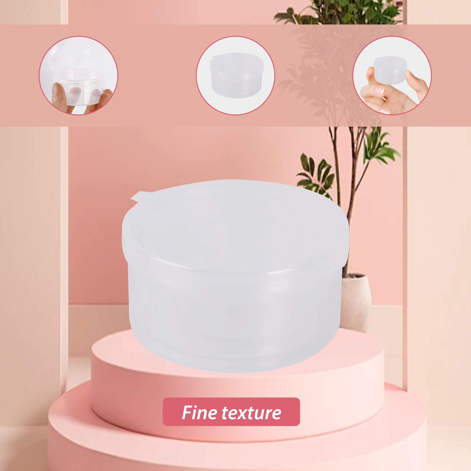 Zfyoung 9Pcs Plastic Cosmetic Jar 35G/35Ml Clear Case With Snap Lids Portable,Travel Storage Cosmetic Samples Beauty Products Mi