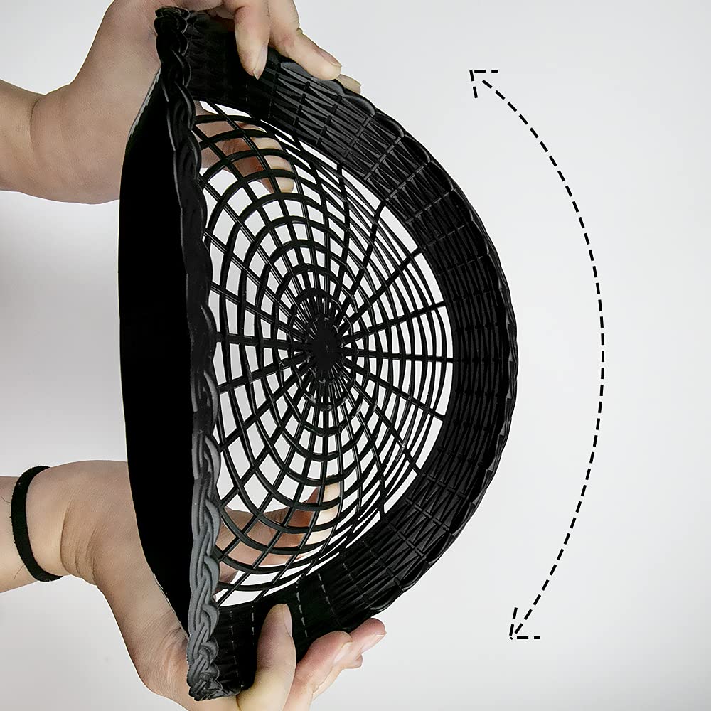 EBIGIC Paper Plate Holders  8/12/24 Packs 9/10 Inch paper plate holders reusable Black Plastic Heavy Duty supports for Picnic Party Dinner