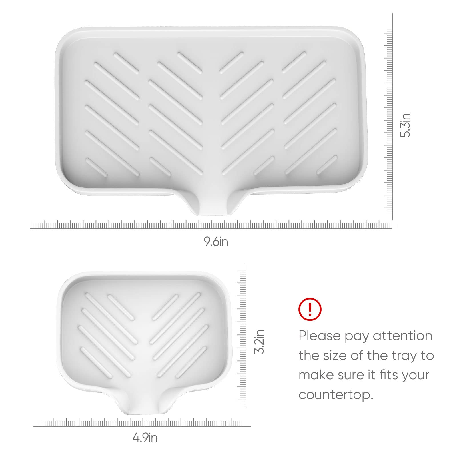 Kitchen Soap Tray,Kitchen Sink Tray Sponge Tray Kitchen Sponge Holder Self Draining Premium Silicone Soap Holder For Bathroom Ki
