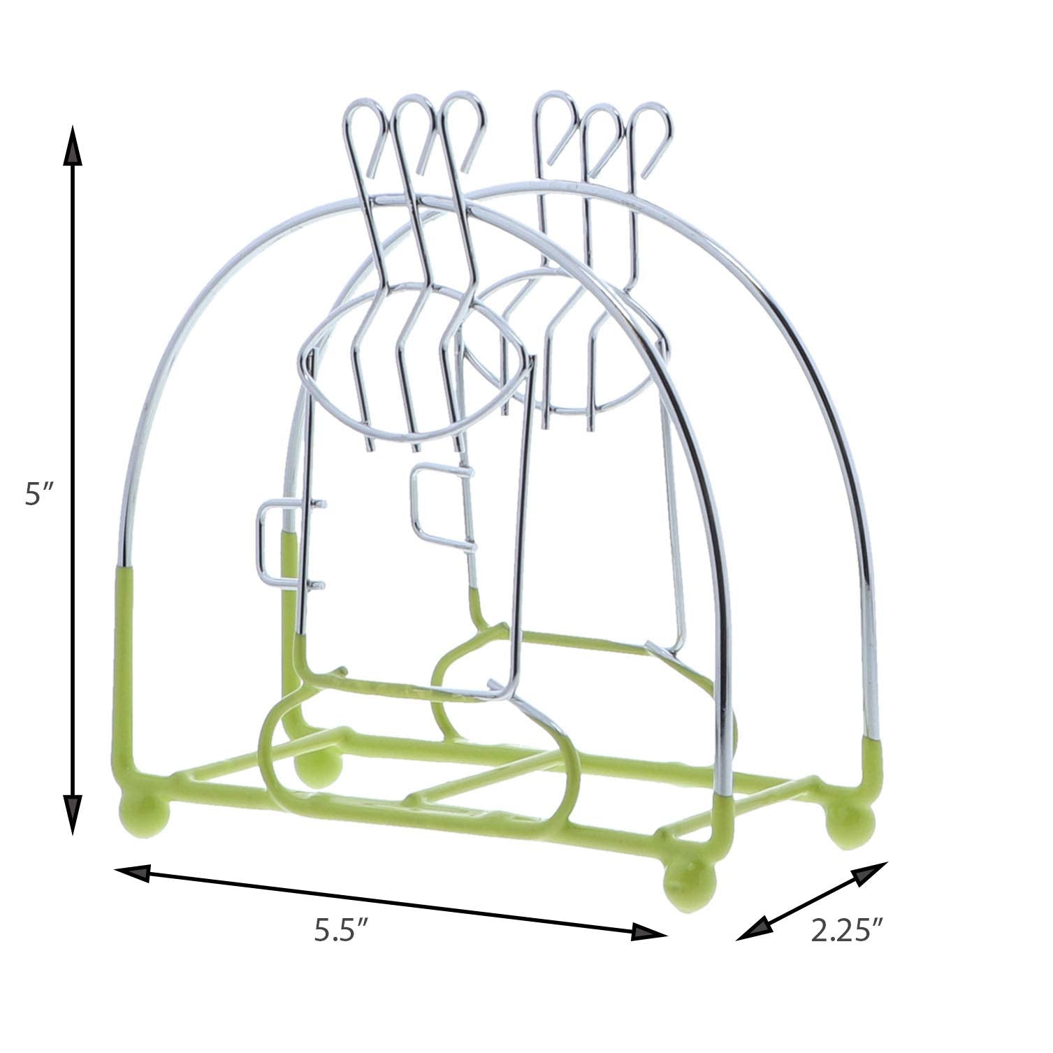 Wire Napkin Holder With Coffee Cup Kitchen D  Cor (Green)