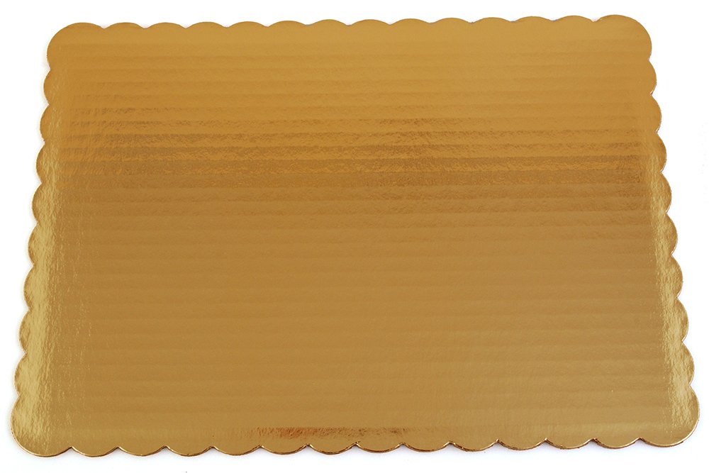 Southern Champion Tray 1665 Sturdy Corrugated Double Wall Cake Pad, Half Sheet, Gold Metallic, Greaseproof, 19 Length x 14 Width