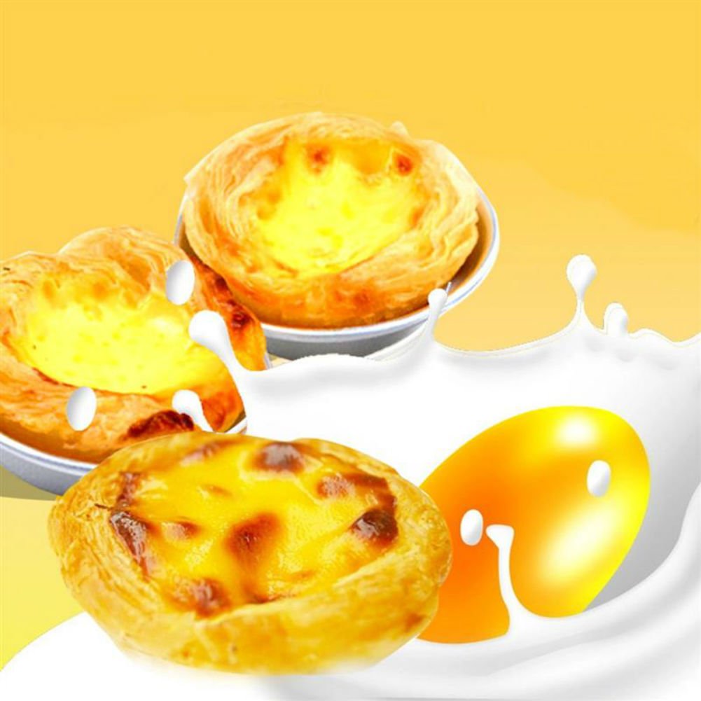 Akoak Egg Tart Mold Heat Resistant Non Stick Aluminum Mini Pie Cupcake Cake Pan Cookie Pudding Jello Chocolate Molds Tin Baking